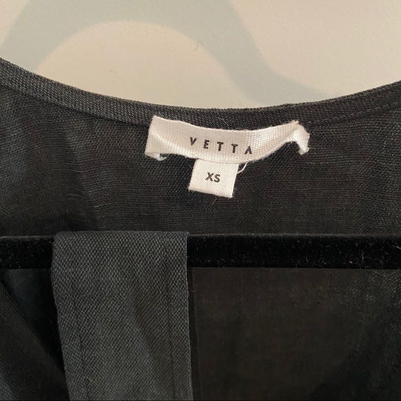 Vetta Capsule Wrap Linen Jumpsuit - Black - Picture 5 of 6